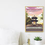 Battersea Park London Travel Poster Art Print, thumbnail 1 of 7