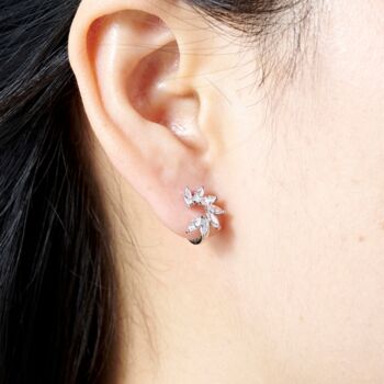 Baguette Cz Earrings 925 Sterling Silver, 3 of 7