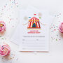 10 Circus Party Time Invitations, thumbnail 1 of 2