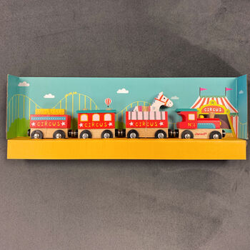 Wooden Circus Train Toy And Personalised Track, 6 of 6