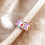 Enamel Flower Adjustable Ring, thumbnail 3 of 5