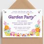 Floral Party Invitations Plain Or Plantable Card, thumbnail 2 of 4