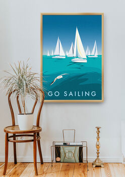 Go Sailing Travel Poster Art Print, 5 of 8