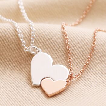 Mother And Child Set Of Two Heart Puzzle Necklaces, 3 of 10
