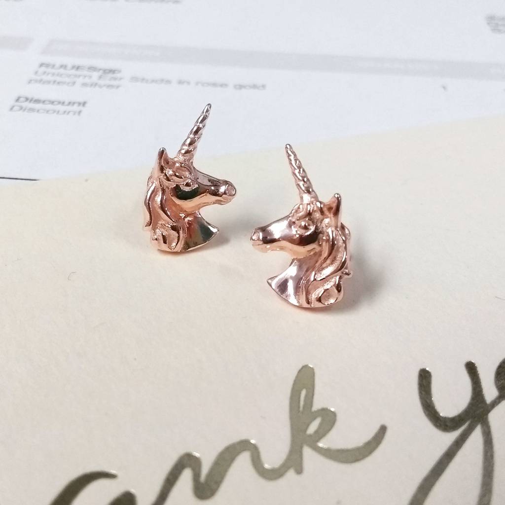 unicorn stud earrings by jana reinhardt jewellery