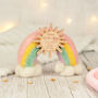 Personalised Felt Rainbow New Baby Ornament Gift, thumbnail 1 of 3