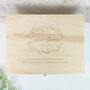 Personalised Wooden Engraved Wreath Keepsake Memory Box, thumbnail 3 of 7