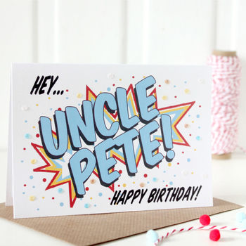 Personalised Happy Birthday Card, Pop Art Style, 6 of 8