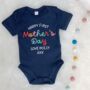 Personalised Happy First Mother's Day Bright Babygrow, thumbnail 1 of 9
