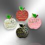 Choose Your Badge Colour – I Am A Teacher What's Your Superpower Apple Shaped Enamel Brooch Pin Badge, Ideal Gift For Teachers, thumbnail 3 of 8