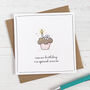 Birthday Cupcake Flower Card, thumbnail 1 of 4