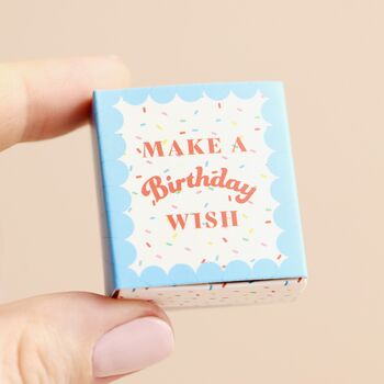 Tiny Matchbox Ceramic Birthday Cake Token, 3 of 3