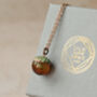 Verdigris Amber Acorn Necklace, thumbnail 10 of 10