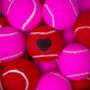 Tennis Lovers Heart Motif Tennis Balls, thumbnail 12 of 12