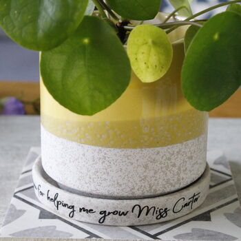 Personalised Thank You Teacher Hand Glazed Plant Pot, 11 of 12