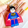 Personalised Teacher ‘Superhero’ Minifigure Keyring, thumbnail 3 of 4