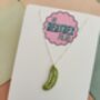 Pickle Charm Necklace / Pickle Girl Aesthetic Jewellery Sparkly Green Resin Snack / Green Glitter Pickle Pendant / Gift For Pickle Lovers, thumbnail 2 of 5