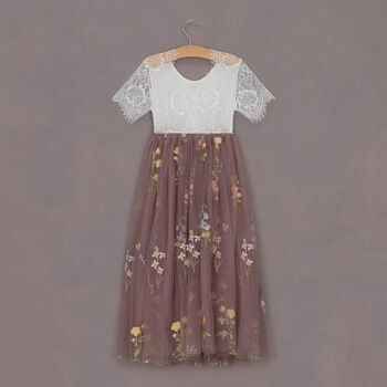 Enchanted Flower Girl Occasion Dress Heather Mauve, 4 of 11