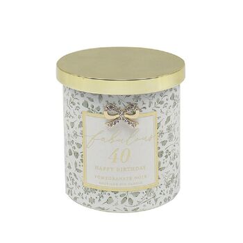 Fabulous 40 Scented 40th Birthday Candle And Matching Luxury Gift Box, 5 of 5