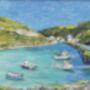 Boscastle, Cornwall, Paper Collage Art Print, thumbnail 2 of 5