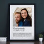 Personalised Newlyweds Print, Wedding Gift For Couple, thumbnail 3 of 6