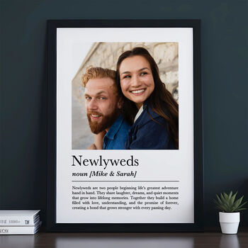 Personalised Newlyweds Print, Wedding Gift For Couple, 3 of 6