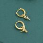 Sterling Silver Mismatched Bull Skull And Bird Skull Hoop Earrings, thumbnail 6 of 12