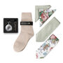 Mens Luxury Paisley Pastel Green Tie Gift Box Set, thumbnail 2 of 6