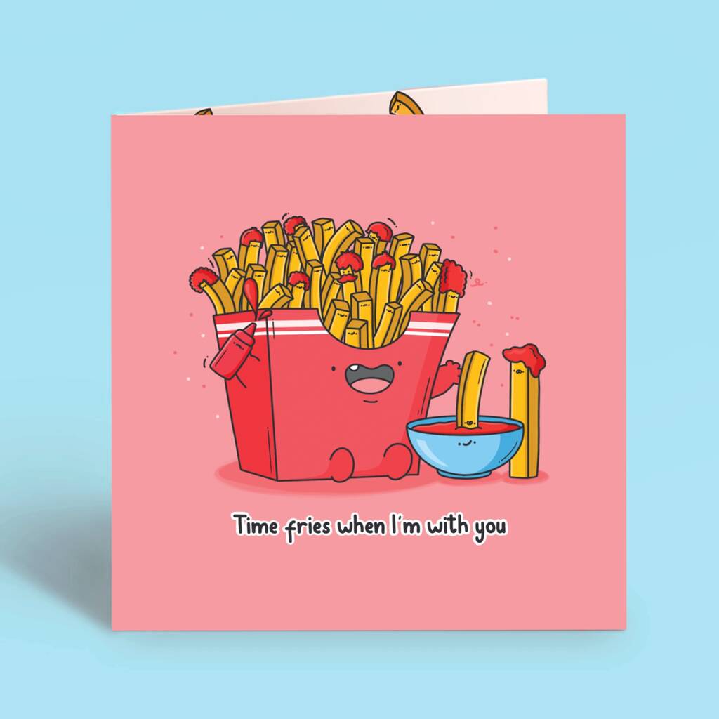 French Fries Card Cute Greeting Cards By Toastedink