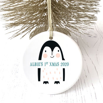 Baby's 1st Christmas Personalised Christmas Bauble, 2 of 3