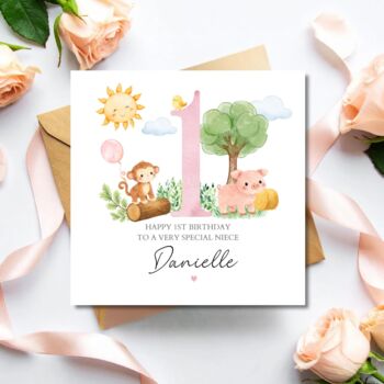 Farm Animals 3rd Birthday Card, 1st 2nd Birthday Card For Son, Daughter, Any Relationship, 3 of 7