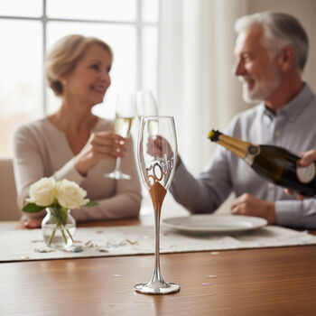 50th Birthday Champagne Flute – Elegant Gift In Presentation Box, 4 of 7