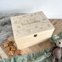 Personalised My First Keepsakes Engraved New Baby Keepsake Box Five Sizes 16cm | 20cm | 26cm | 30cm | 36cm, thumbnail 1 of 8