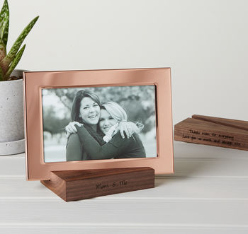 Copper Photo Frame With Personalised Stand, 4 of 9