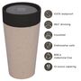 Leak Proof Reusable Cup 12oz Cream And Cosmic Black, thumbnail 2 of 6