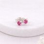Sterling Silver Pink Tourmaline Micro Stud Earrings – 3mm, thumbnail 1 of 3