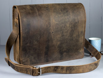 Leather Messenger Bag, 3 of 11