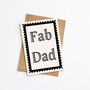 Fab Dad Father's Day Card, thumbnail 2 of 2