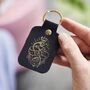 Leather Keyring Dad Tattoo, thumbnail 2 of 5