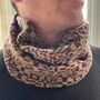 Mens Lambswool Knitted Snood Geometric Pattern, thumbnail 11 of 12