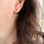 Pink Opal Circle Earrings, thumbnail 3 of 5