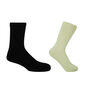 His And Hers Plain Bed Socks Black And Cream, thumbnail 1 of 3