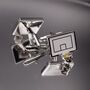 Basketball Hoop Cufflinks Gift Silver, thumbnail 3 of 3