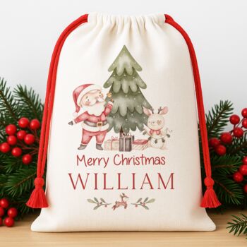 Personalised Santa And Friends Christmas Sack, 2 of 5