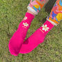 Smiley Flower Mummy And Me Personalised Socks, thumbnail 1 of 3