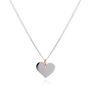 Flat Silver Heart Necklace, thumbnail 1 of 2