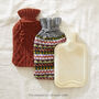 Fair Trade Cable Handknit Wool Hot Water Bottle Cover, thumbnail 6 of 9