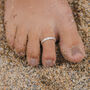 Flow With It Engraved Wave Toe Ring, thumbnail 3 of 3