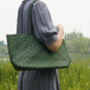 Weaving Leather Tote, thumbnail 4 of 12