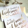 Rose Gold Foil To My Maid Of Honour, Bridesmaid Card, thumbnail 3 of 4